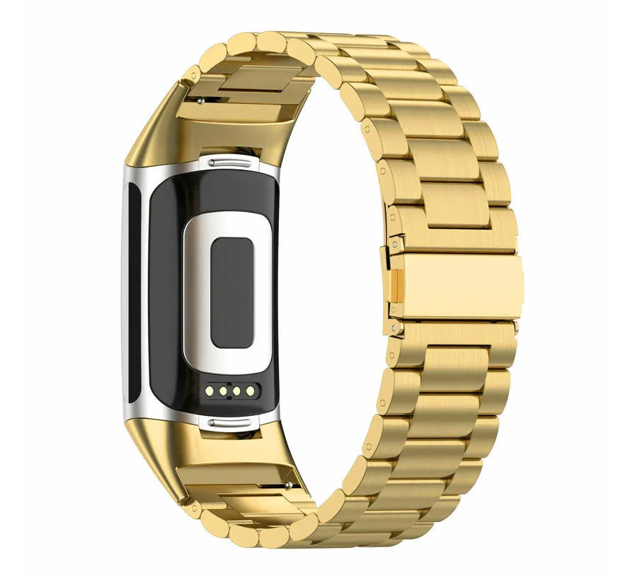 Flash Sale! Fitbit Charge 6 Steel Strap (Gold)  Today Only!