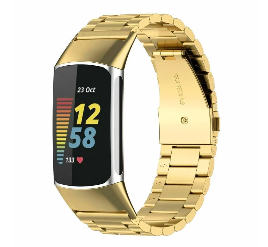 Flash Sale! Fitbit Charge 6 Steel Strap (Gold)  Today Only!
