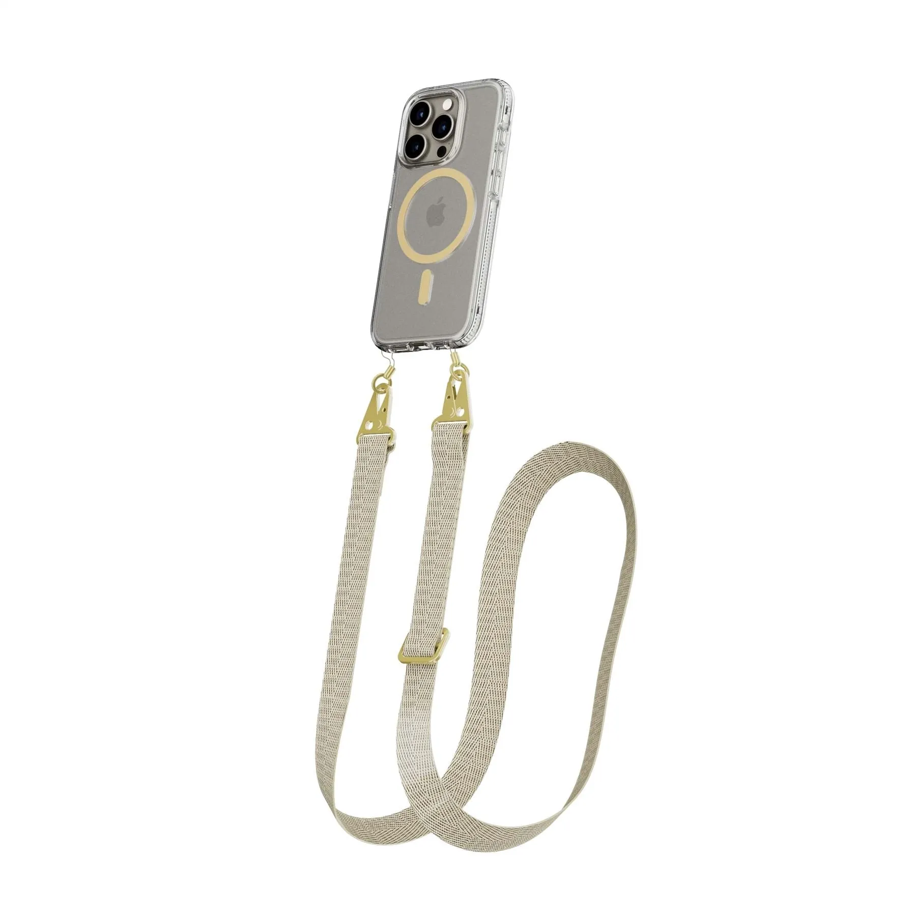 Flash Sale FlexQuartz - Apple iPhone 15 Pro Case MagSafe Compatible with Cross-Body - Gold  Last Chance!