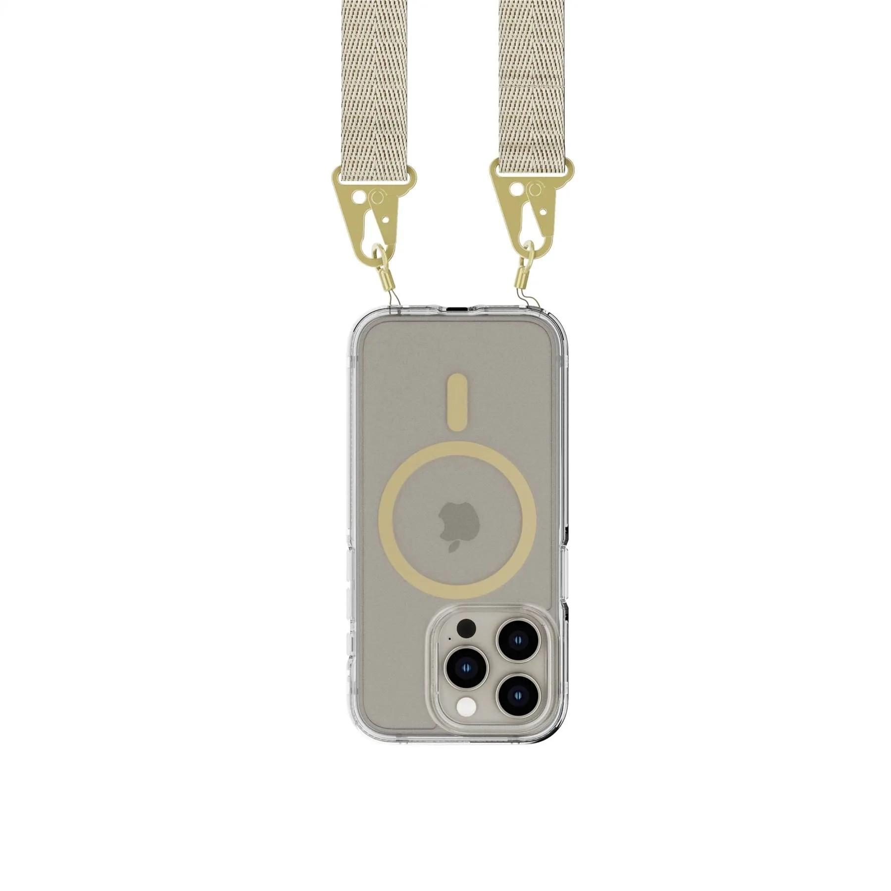 Flash Sale FlexQuartz - Apple iPhone 15 Pro Case MagSafe Compatible with Cross-Body - Gold  Last Chance!