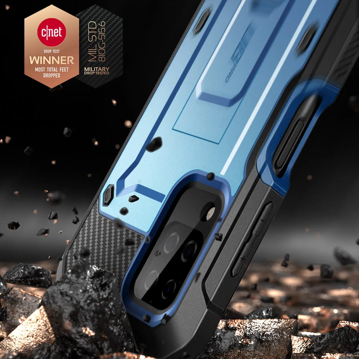 Flash Sale Galaxy A12 Unicorn Beetle Pro Rugged Holster Case-Metallic Blue  Stylish & Comfortable