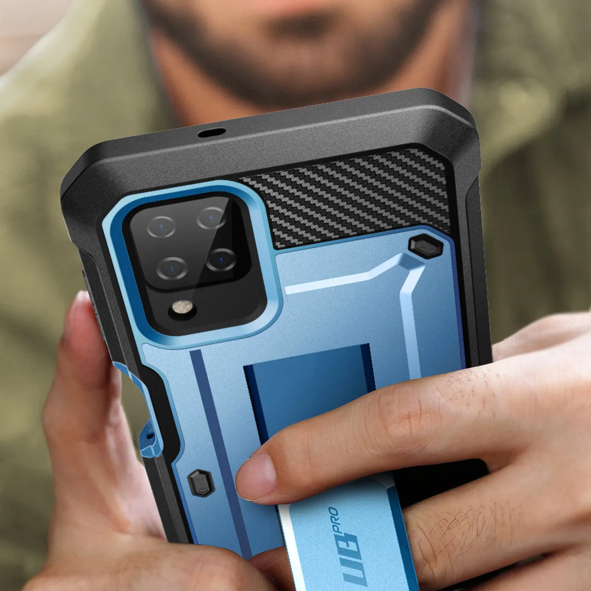 Flash Sale Galaxy A12 Unicorn Beetle Pro Rugged Holster Case-Metallic Blue  Stylish & Comfortable