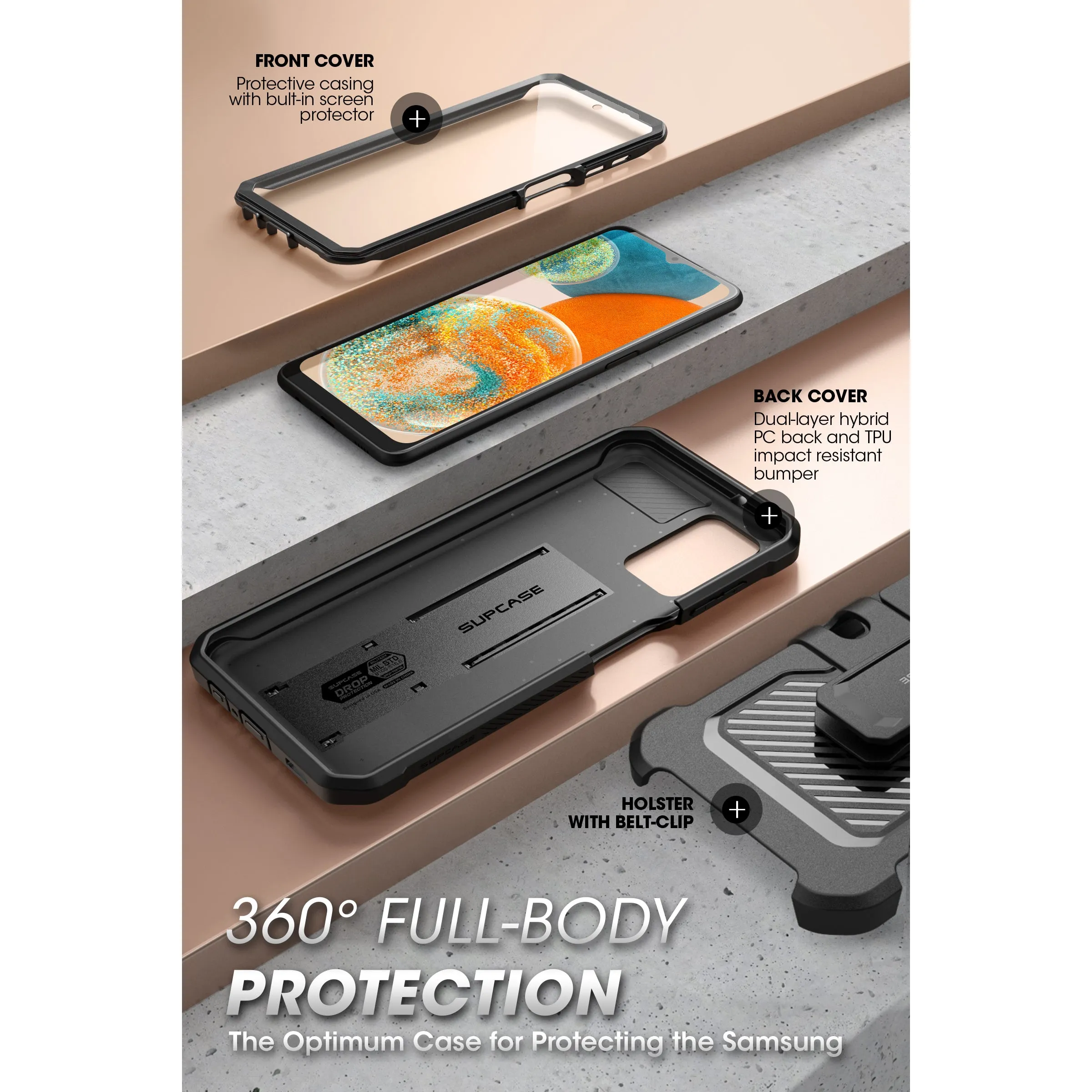 Flash Sale Galaxy A23 Unicorn Beetle PRO Rugged Holster Case-Black  Last Few Pieces!