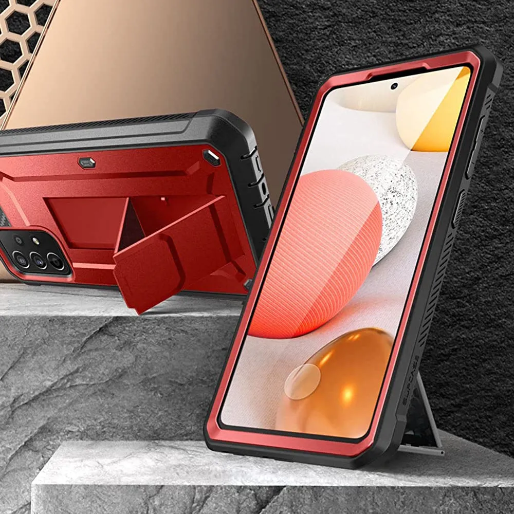 Flash Sale! Galaxy A72 Unicorn Beetle Pro Rugged Holster Case-Metallic Red  Today Only!