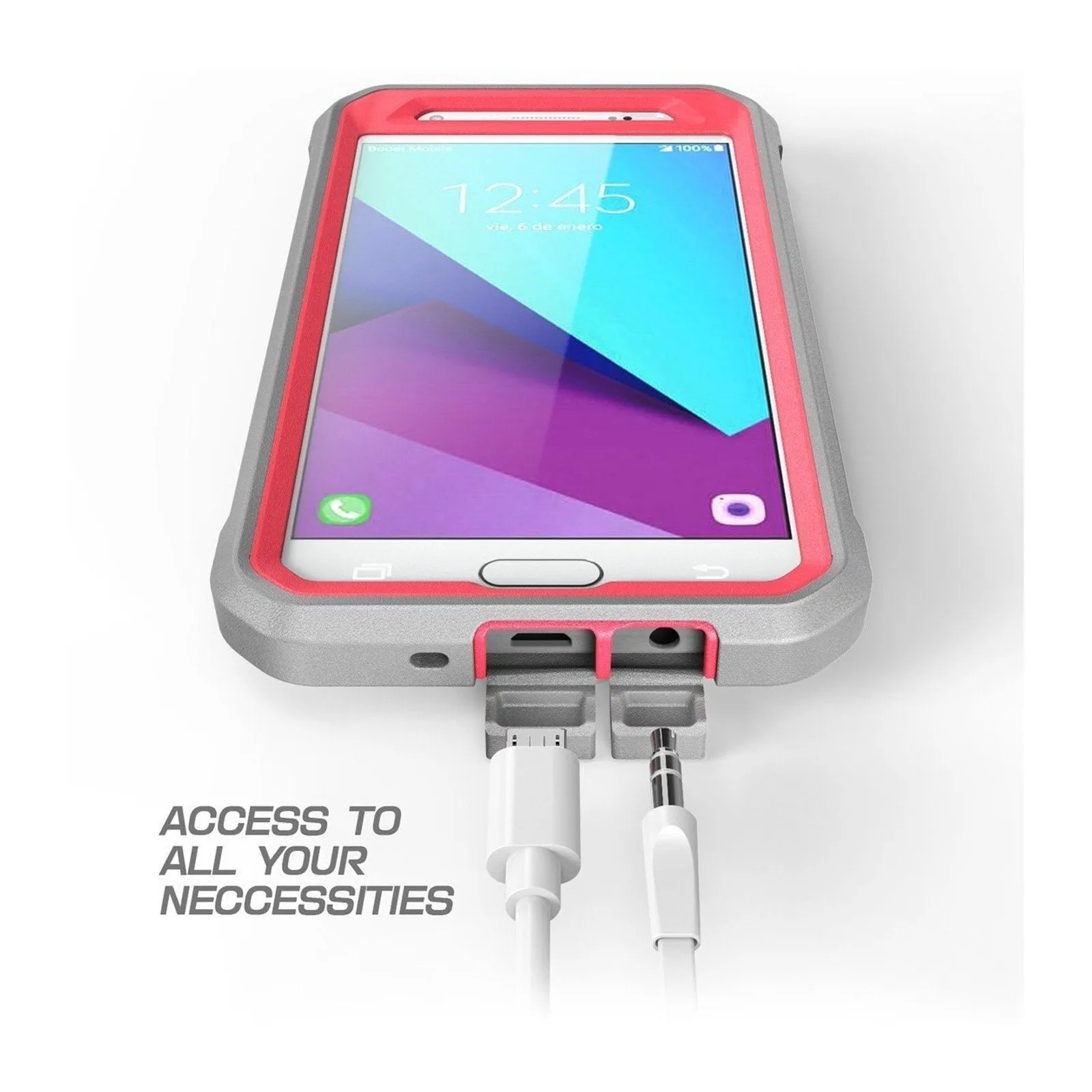 Flash Sale! Galaxy J7 (2017) Unicorn Beetle Pro Full Body Rugged Holster Case-Pink  Dont Miss Out!