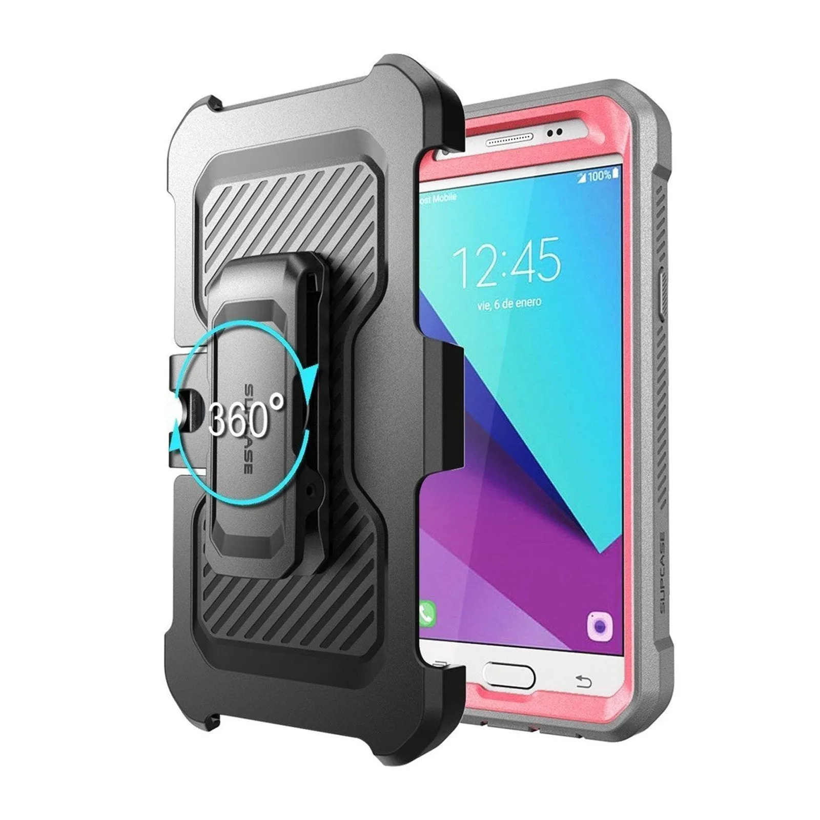 Flash Sale! Galaxy J7 (2017) Unicorn Beetle Pro Full Body Rugged Holster Case-Pink  Dont Miss Out!