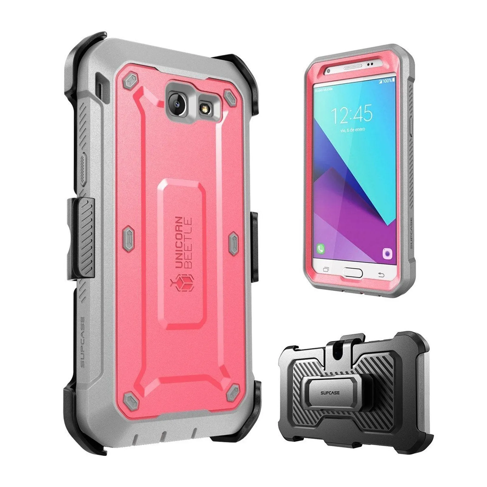 Flash Sale! Galaxy J7 (2017) Unicorn Beetle Pro Full Body Rugged Holster Case-Pink  Dont Miss Out!