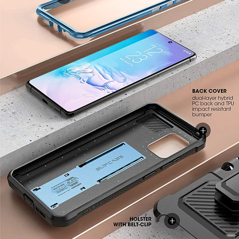 Flash Sale! Galaxy S10 Lite Unicorn Beetle Pro Full Body Rugged Holster Case-Metallic Blue  Last Few Pieces!