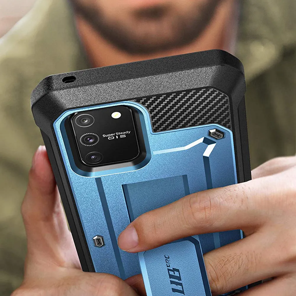 Flash Sale! Galaxy S10 Lite Unicorn Beetle Pro Full Body Rugged Holster Case-Metallic Blue  Last Few Pieces!