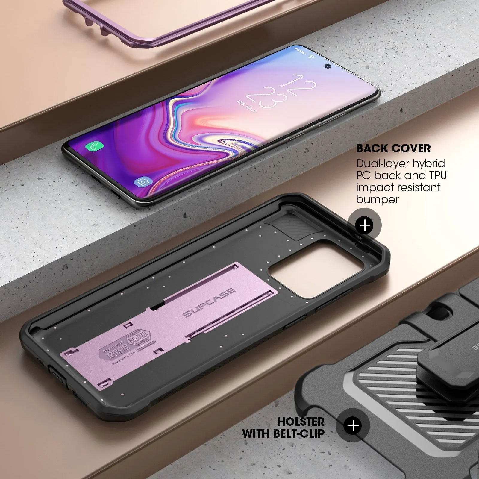 Flash Sale Galaxy S20 Ultra Unicorn Beetle Pro Rugged Case-Metallic Purple  Stylish & Comfortable