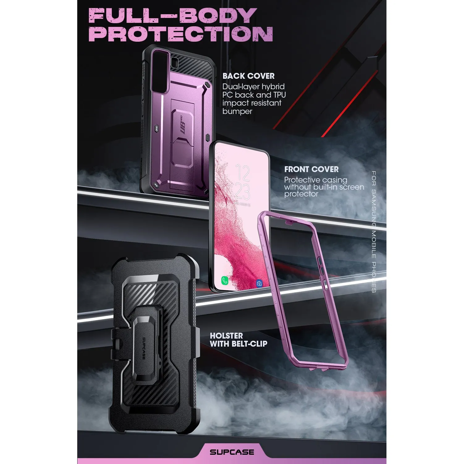 Flash Sale! Galaxy S22 Unicorn Beetle PRO Rugged Case-Metallic Purple  Last Chance!