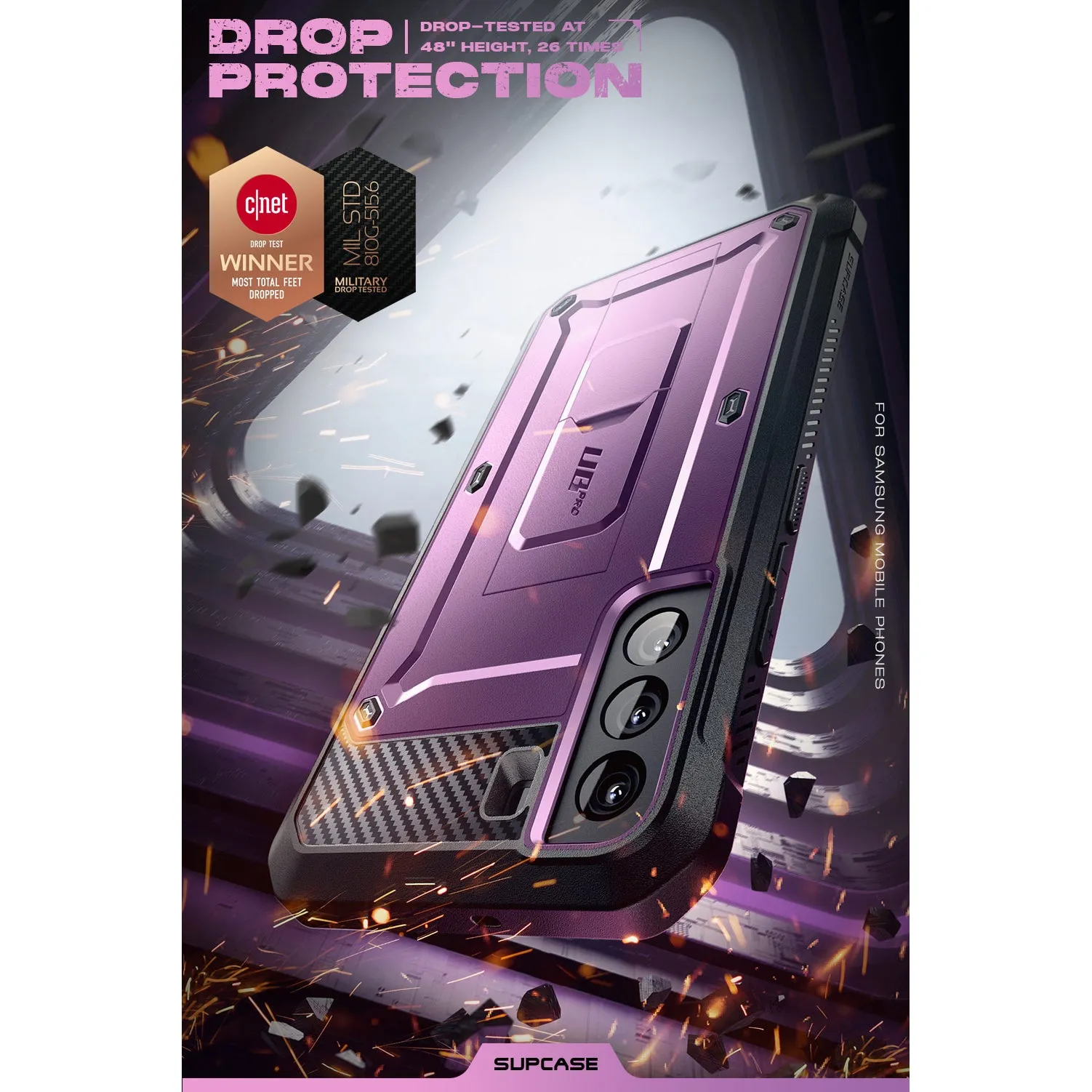 Flash Sale! Galaxy S22 Unicorn Beetle PRO Rugged Case-Metallic Purple  Last Chance!