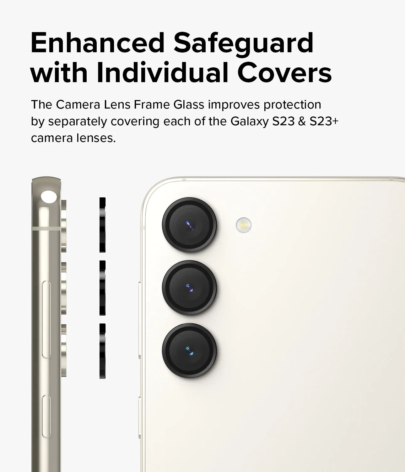 Flash Sale Galaxy S23 / S23 Plus Camera Lens Protector | Camera Lens Frame Glass  Limited Availability!