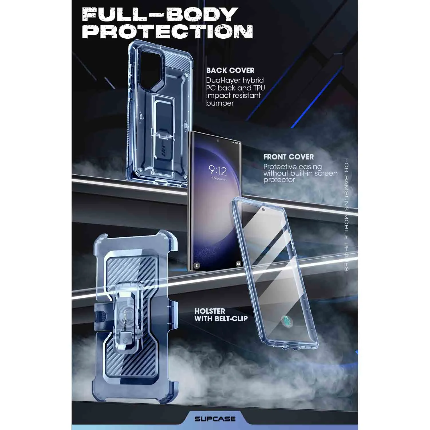 Flash Sale Galaxy S23 Ultra Unicorn Beetle PRO Screen Protector Case-Blue Fog  Today Only!