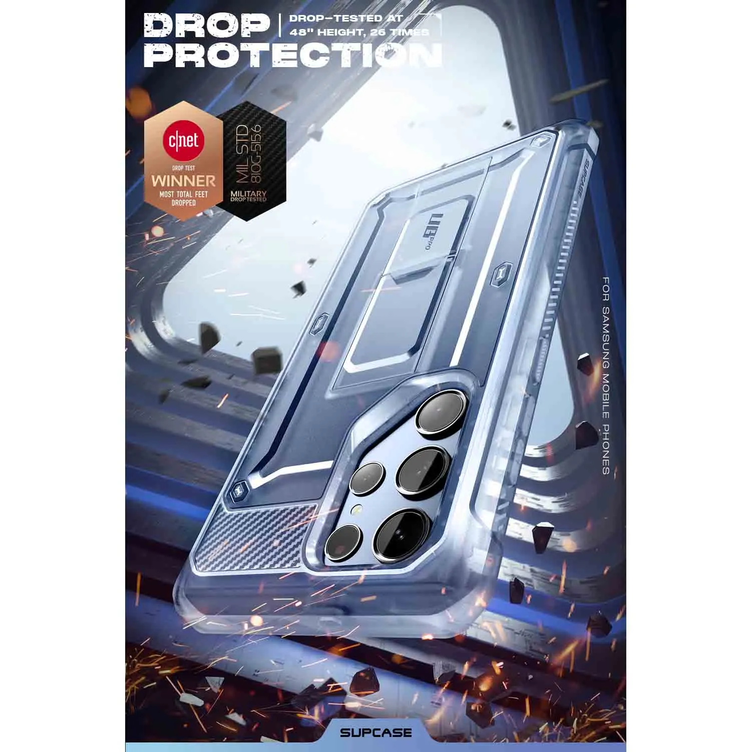 Flash Sale Galaxy S23 Ultra Unicorn Beetle PRO Screen Protector Case-Blue Fog  Today Only!