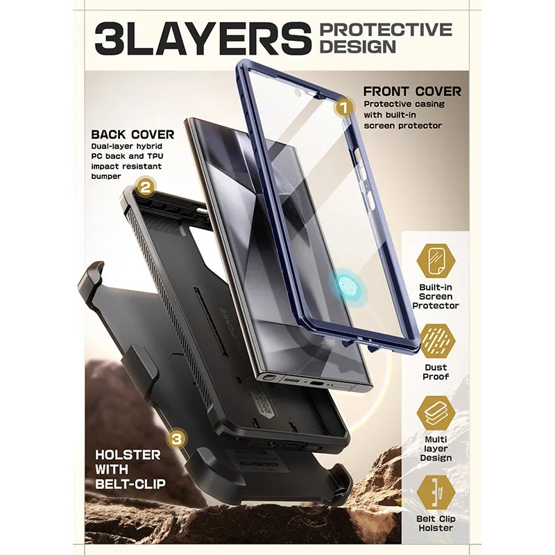 Flash Sale! Galaxy S24 Ultra Unicorn Beetle PRO Rugged Case-Blue Ripple  Going Fast!