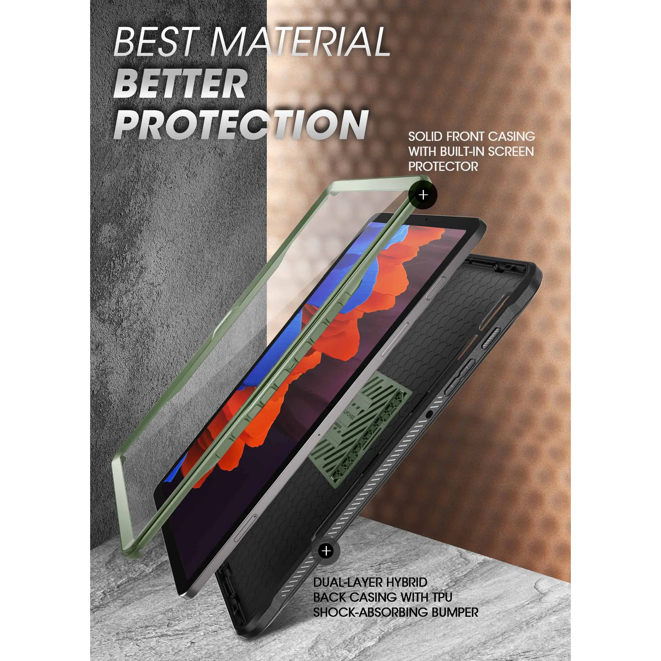 Flash Sale! Galaxy Tab S8 Ultra (2022) Unicorn Beetle Pro Rugged Case-Dark Green  Almost Gone!