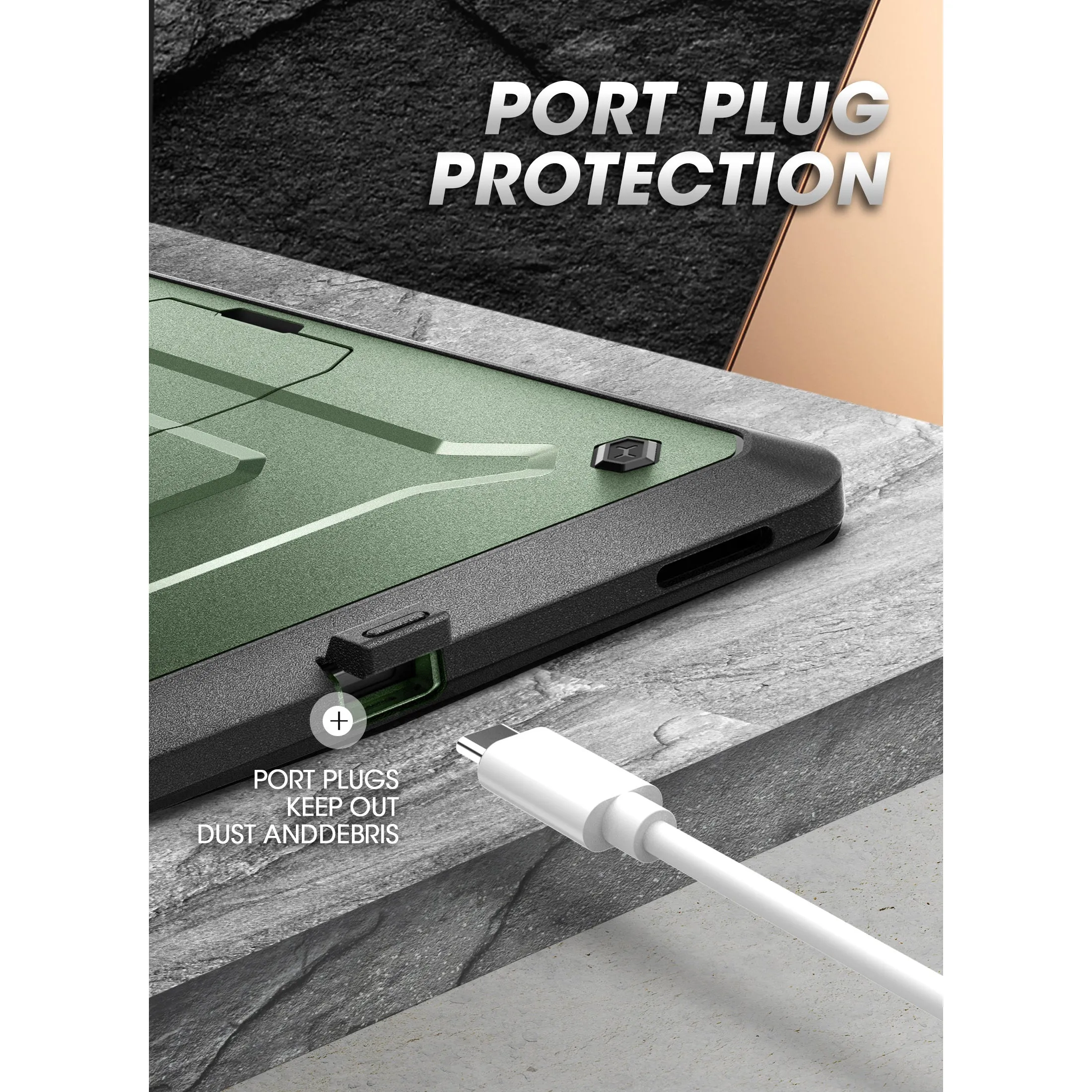 Flash Sale! Galaxy Tab S8 Ultra (2022) Unicorn Beetle Pro Rugged Case-Dark Green  Almost Gone!
