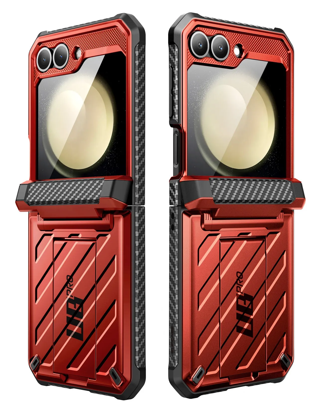 Flash Sale! Galaxy Z Flip6 Unicorn Beetle PRO Rugged Case with Belt Clip-Metallic Red  Limited Release!