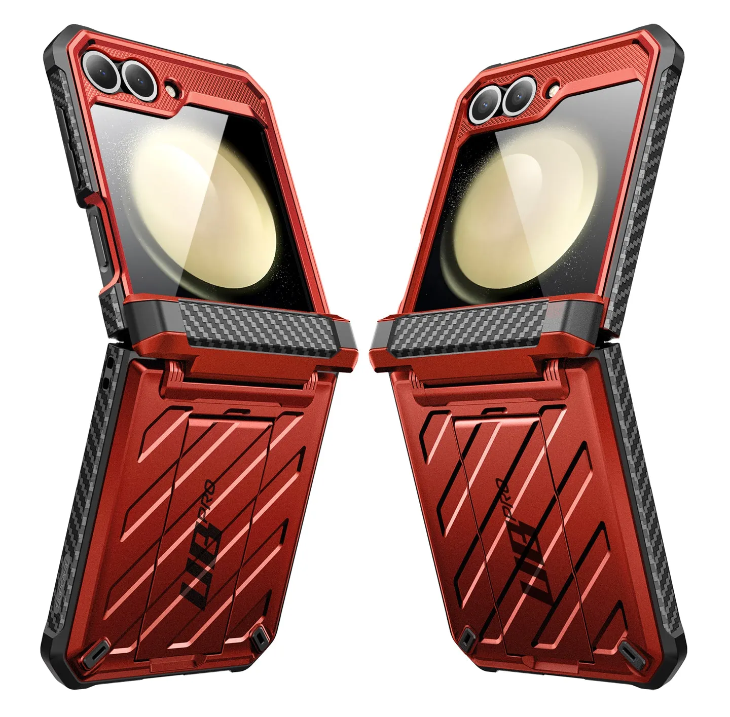 Flash Sale! Galaxy Z Flip6 Unicorn Beetle PRO Rugged Case with Belt Clip-Metallic Red  Limited Release!