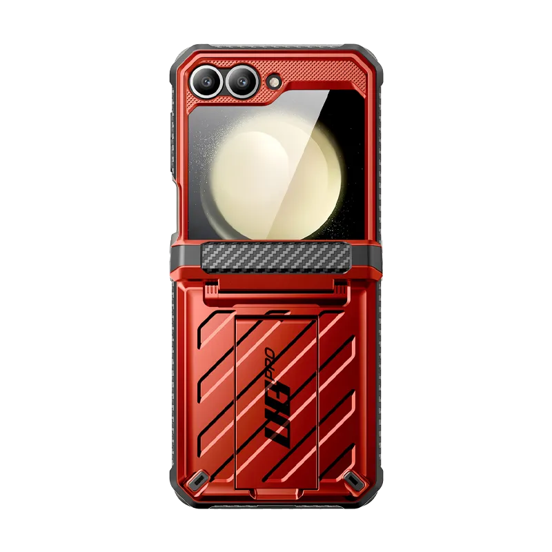 Flash Sale! Galaxy Z Flip6 Unicorn Beetle PRO Rugged Case with Belt Clip-Metallic Red  Limited Release!