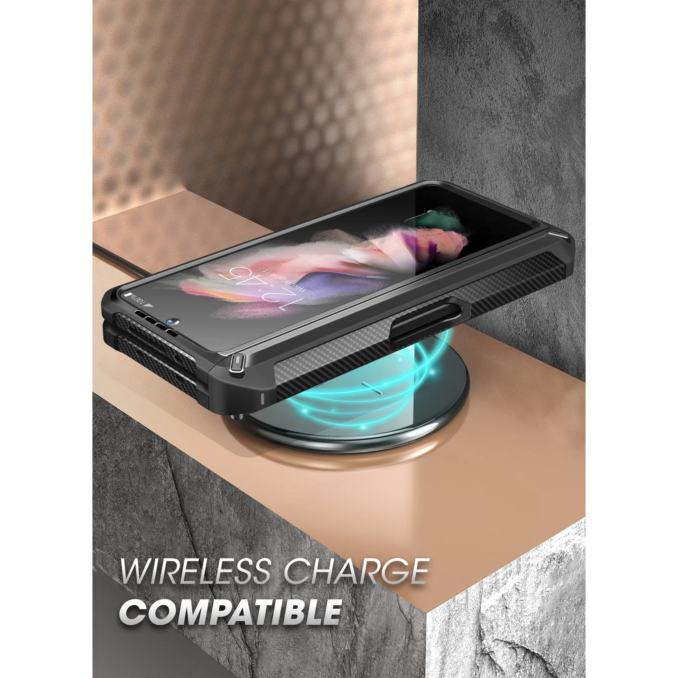 Flash Sale Galaxy Z Fold3 Unicorn Beetle PRO Rugged Case with S-Pen Holder-Black  Going Fast!
