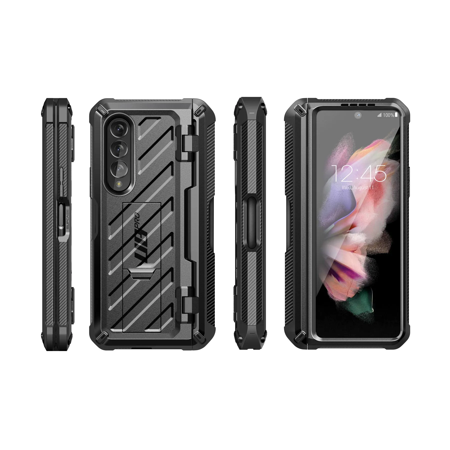 Flash Sale Galaxy Z Fold3 Unicorn Beetle PRO Rugged Case with S-Pen Holder-Black  Going Fast!
