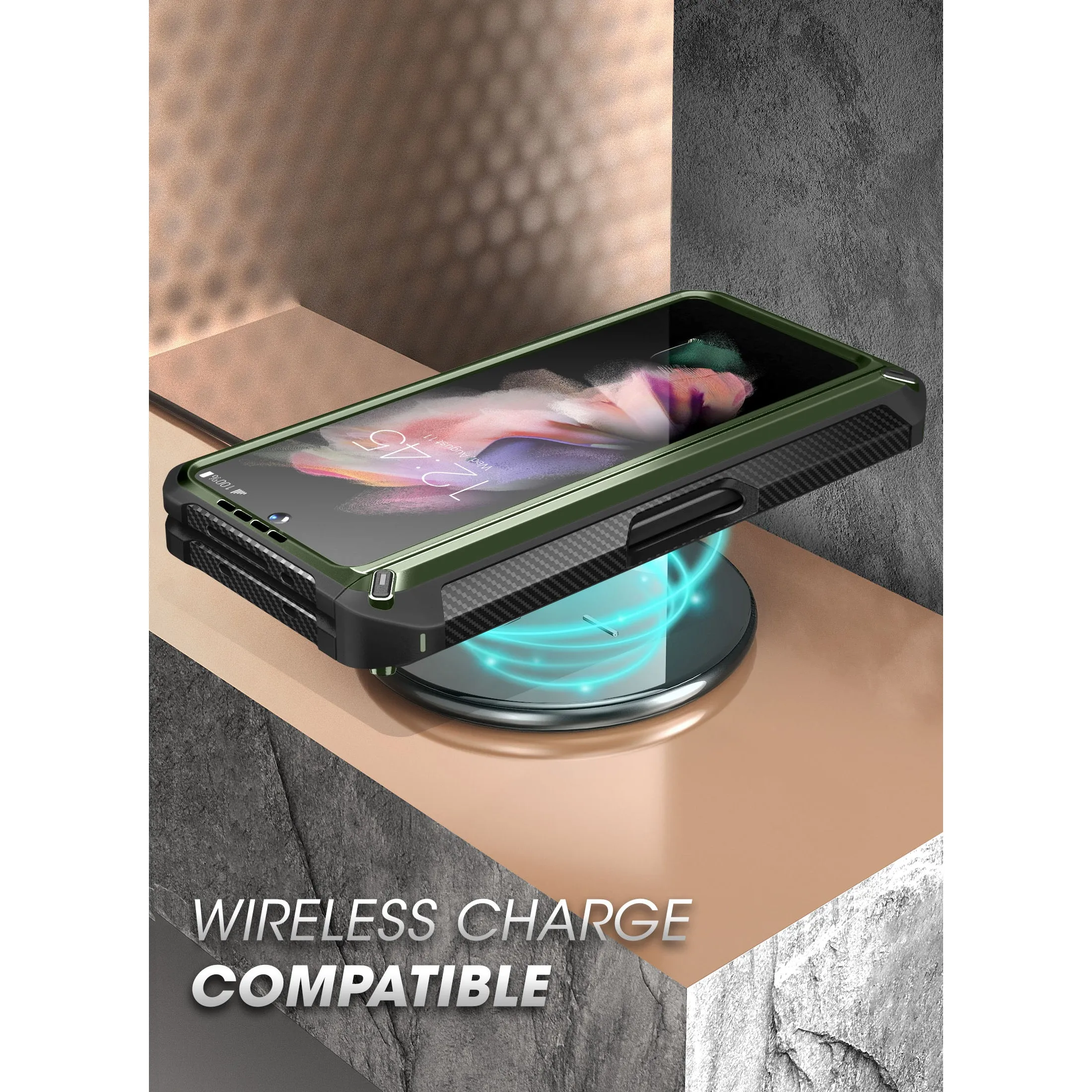 Flash Sale Galaxy Z Fold4 Unicorn Beetle PRO Rugged Case with S-Pen Holder-Dark Green  Almost Gone!