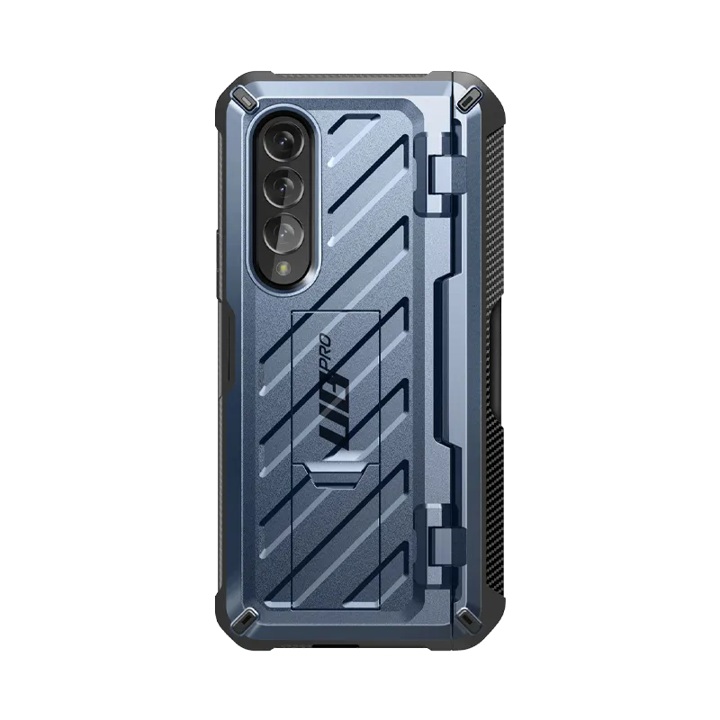 Flash Sale! Galaxy Z Fold4 Unicorn Beetle PRO Rugged Case with S-Pen Holder-Metallic Blue  Dont Miss Out!
