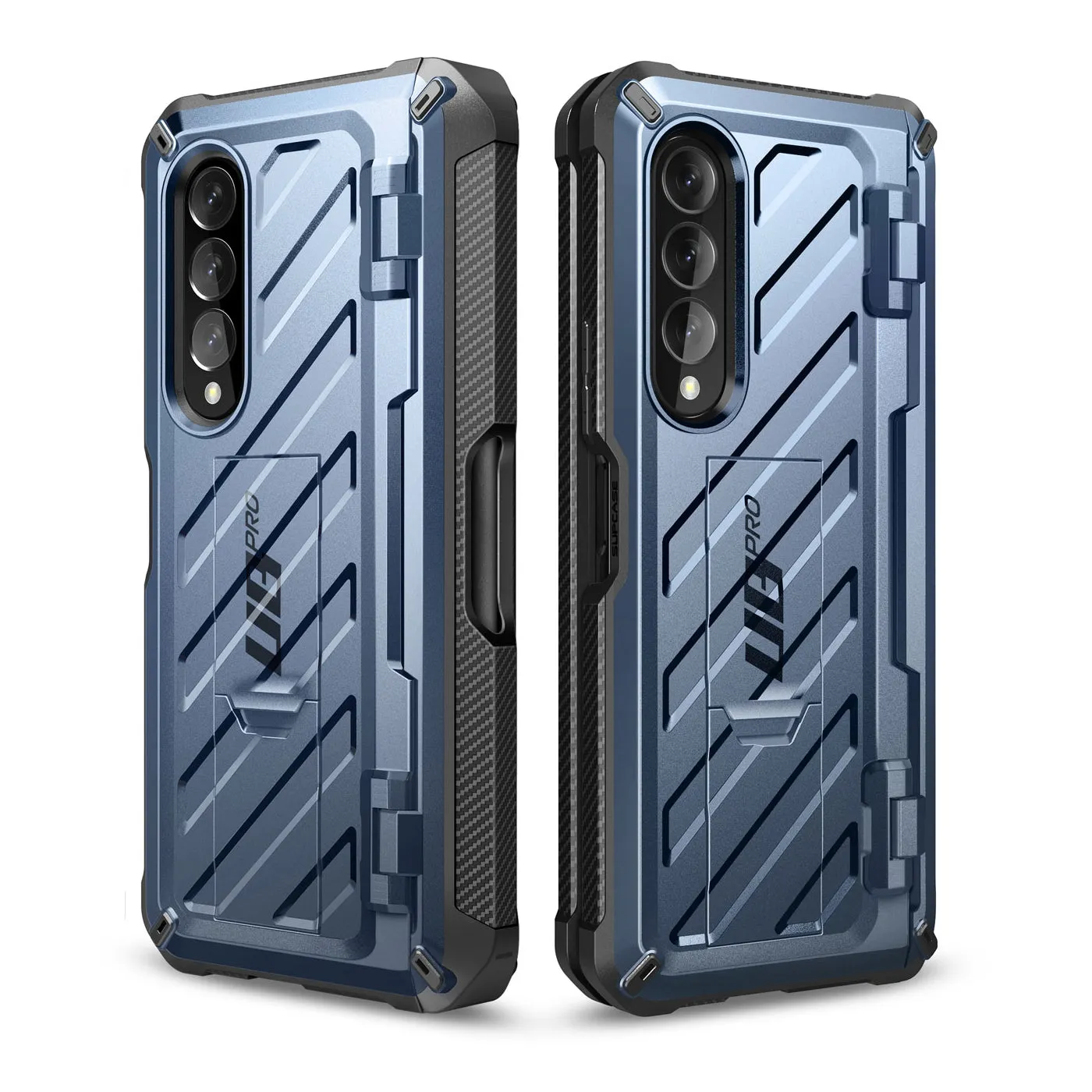 Flash Sale! Galaxy Z Fold4 Unicorn Beetle PRO Rugged Case with S-Pen Holder-Metallic Blue  Dont Miss Out!