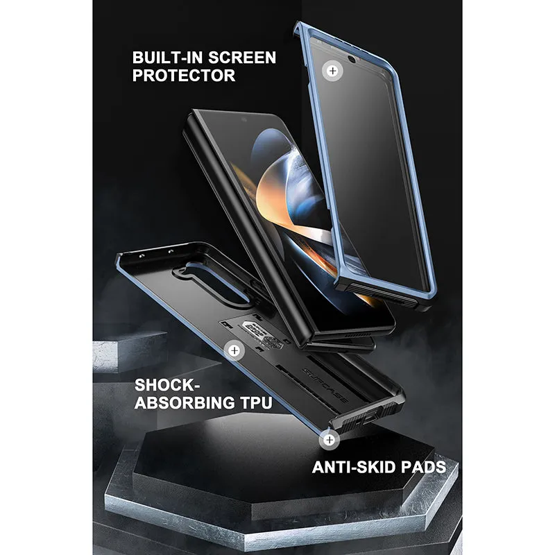 Flash Sale Galaxy Z Fold5 Unicorn Beetle Kickstand Case with Screen Protector-Metallic Blue  Dont Miss Out!