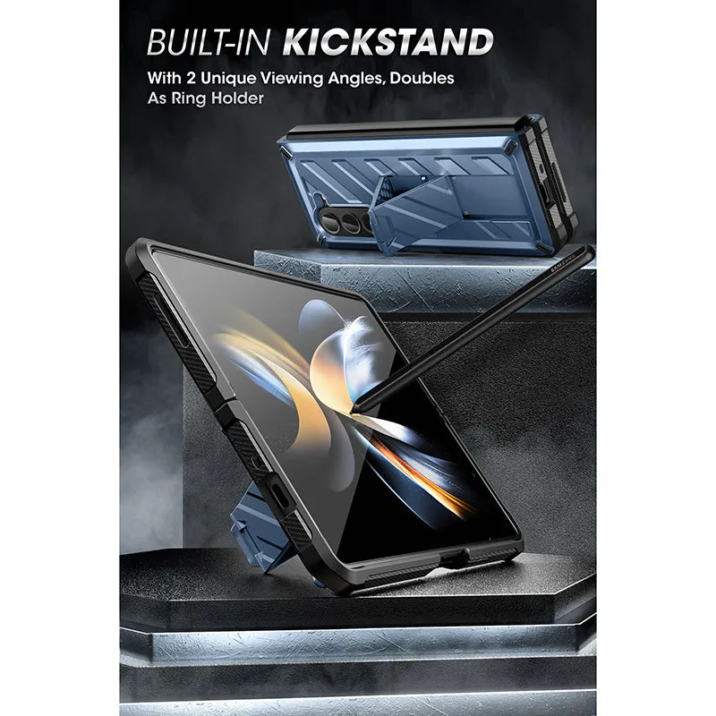 Flash Sale Galaxy Z Fold5 Unicorn Beetle Kickstand Case with Screen Protector-Metallic Blue  Dont Miss Out!