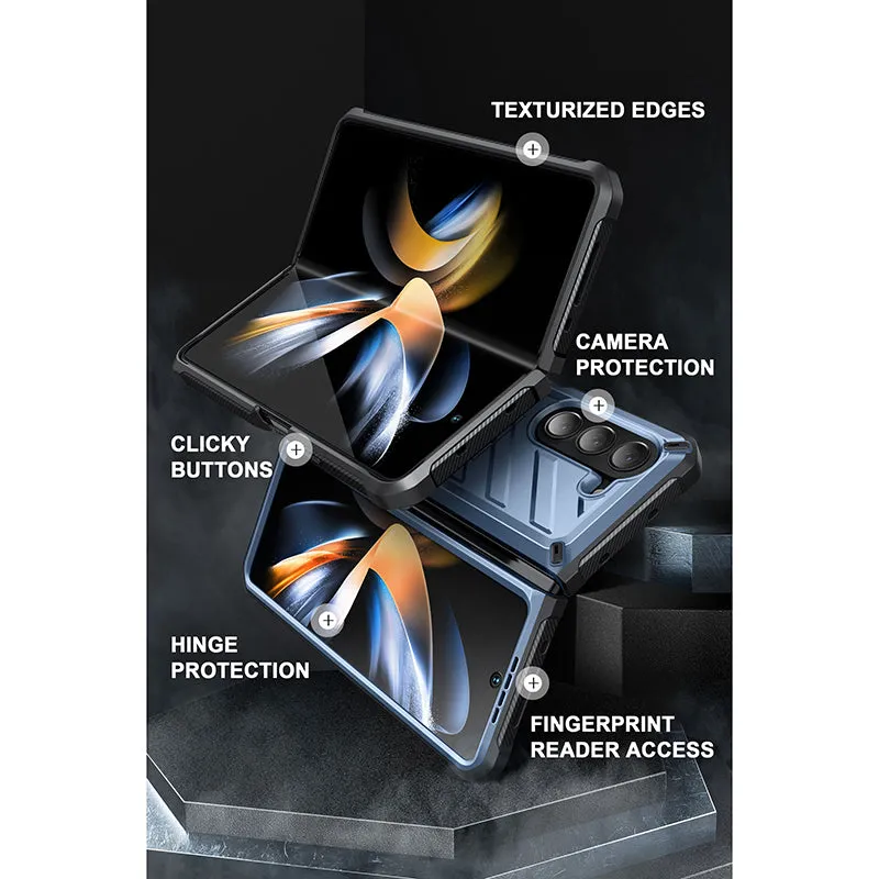 Flash Sale Galaxy Z Fold5 Unicorn Beetle Kickstand Case with Screen Protector-Metallic Blue  Dont Miss Out!