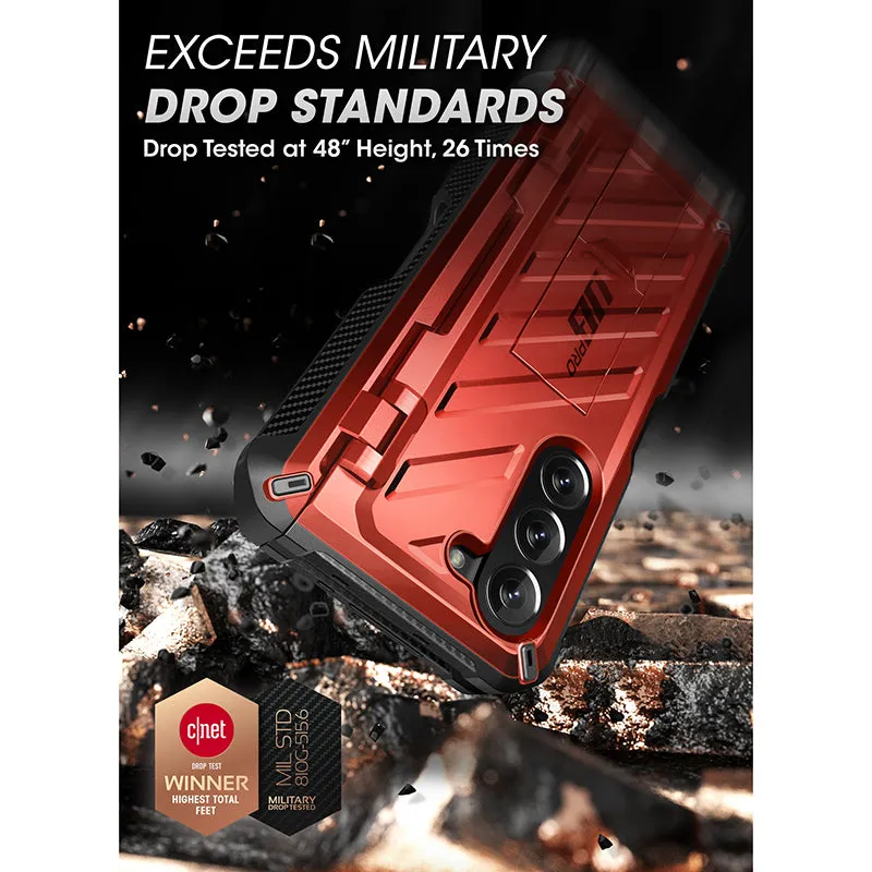 Flash Sale Galaxy Z Fold5 Unicorn Beetle PRO Rugged Case with S-Pen Holder-Metallic Red  Almost Gone!