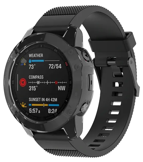 Flash Sale! Garmin Fenix 6s TPU Case (Transparent Black)  Limited Release!