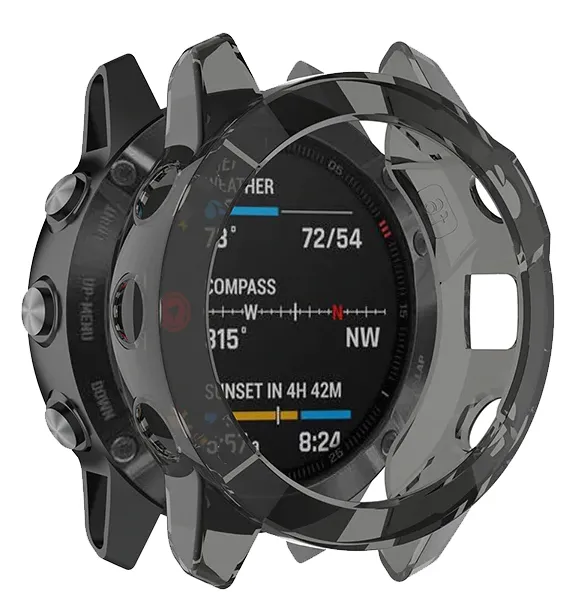Flash Sale! Garmin Fenix 6s TPU Case (Transparent Black)  Limited Release!