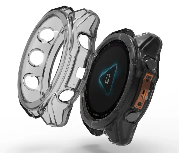 Flash Sale Garmin Fenix 8 - 43mm TPU Case (Transparent-Black)  Ends Soon!