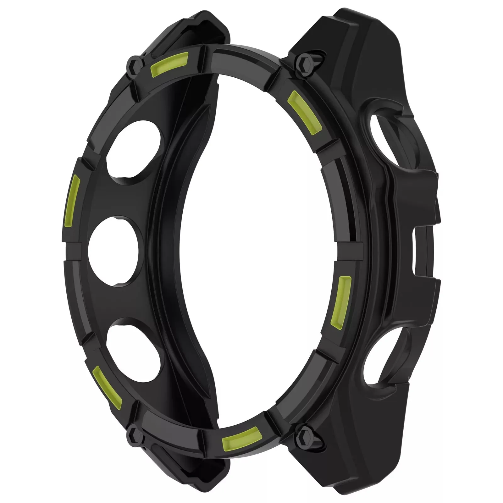 Flash Sale Garmin Fenix 8 - 47mm AMOLED Rugged TPU Case (Black/Green)  Limited Availability!