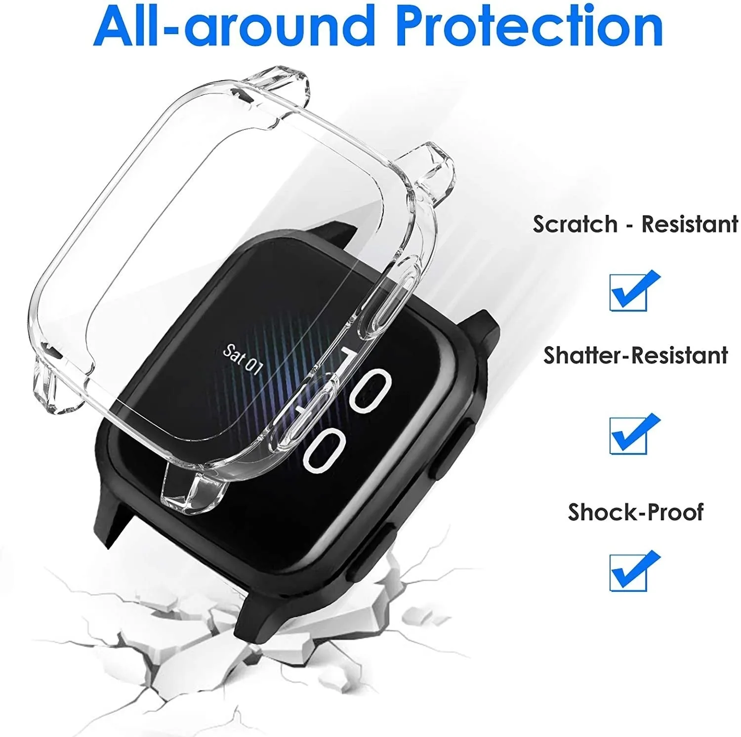 Flash Sale! Garmin Venu SQ Protective Cover (Transparent)  Last Few Pieces!