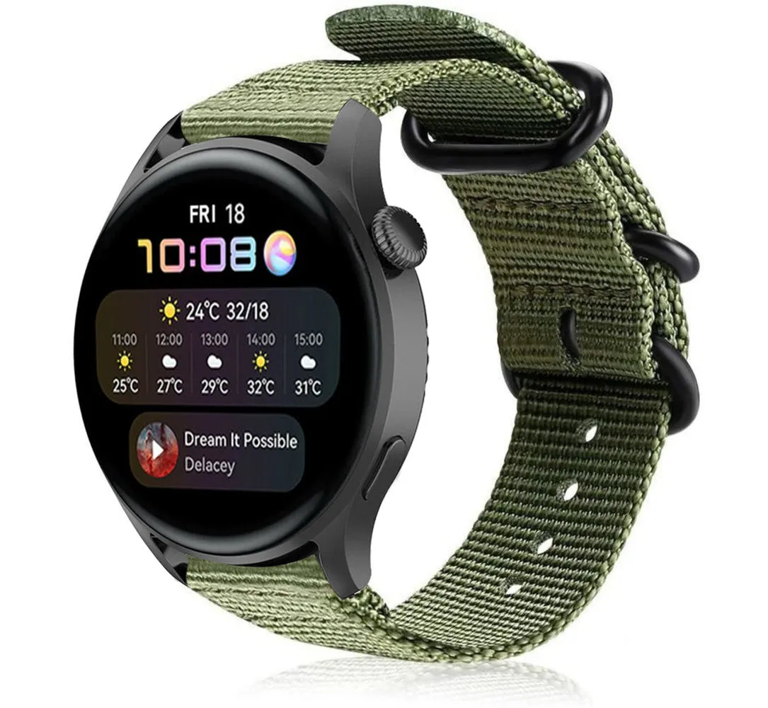 Flash Sale! Huawei Watch 3 (Pro) Nylon Strap with Buckle (Green)  Going Fast!