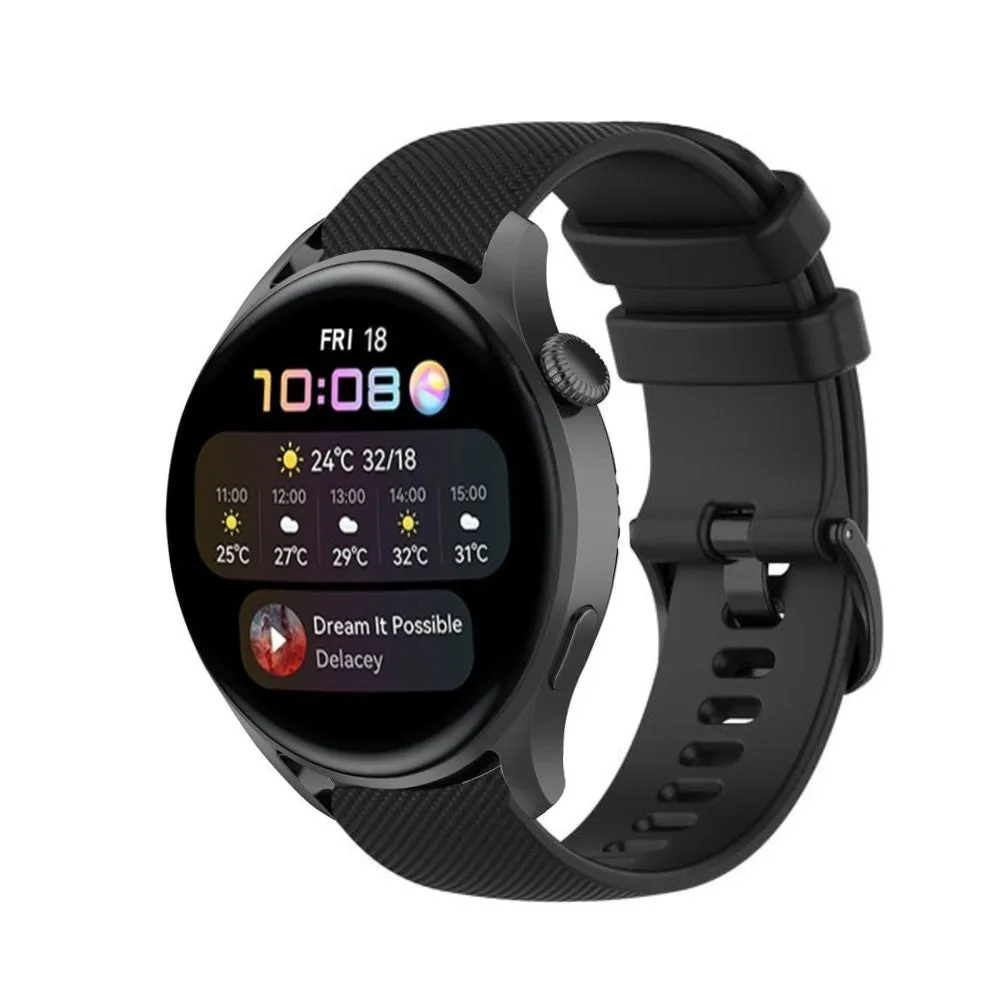 Flash Sale! Huawei Watch 3 (Pro) Premium Silicone Strap (Black)  Going Fast!