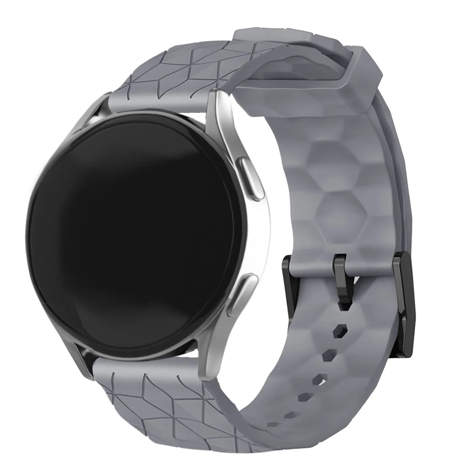 Flash Sale! Huawei Watch 3 (Pro) Silicone Strap Hexagons (Grey)  Stylish & Comfortable
