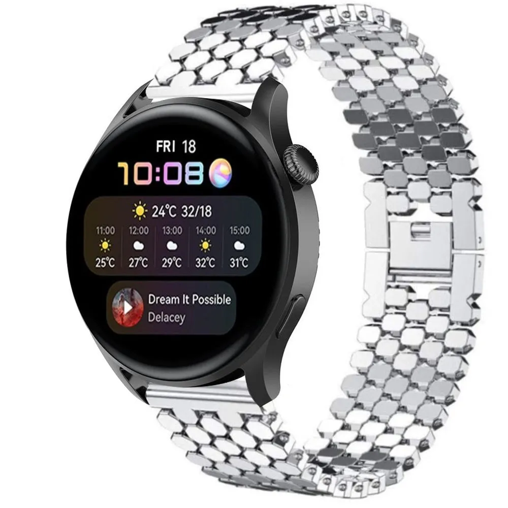 Flash Sale Huawei Watch 3 (Pro) Steel Strap Hexagons (Silver)  Last Few Pieces!