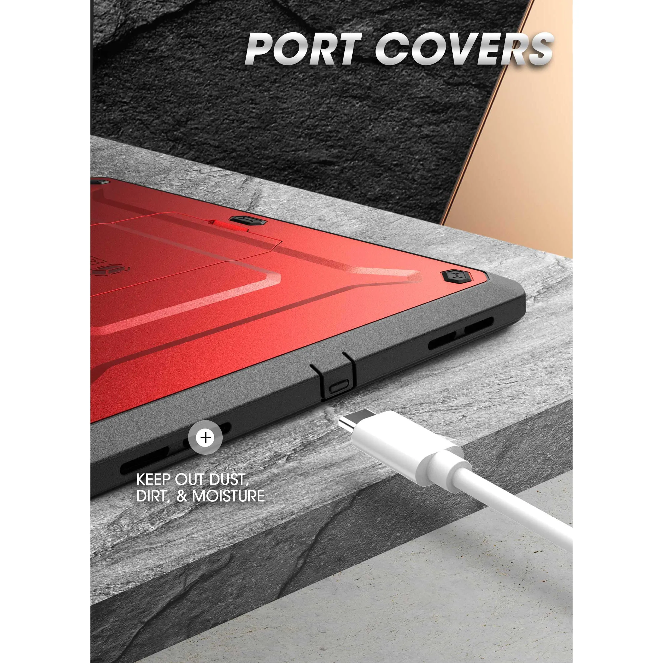 Flash Sale iPad 10.9" 2022 Unicorn Beetle PRO Rugged Kickstand Case-Metallic Red  Almost Gone!