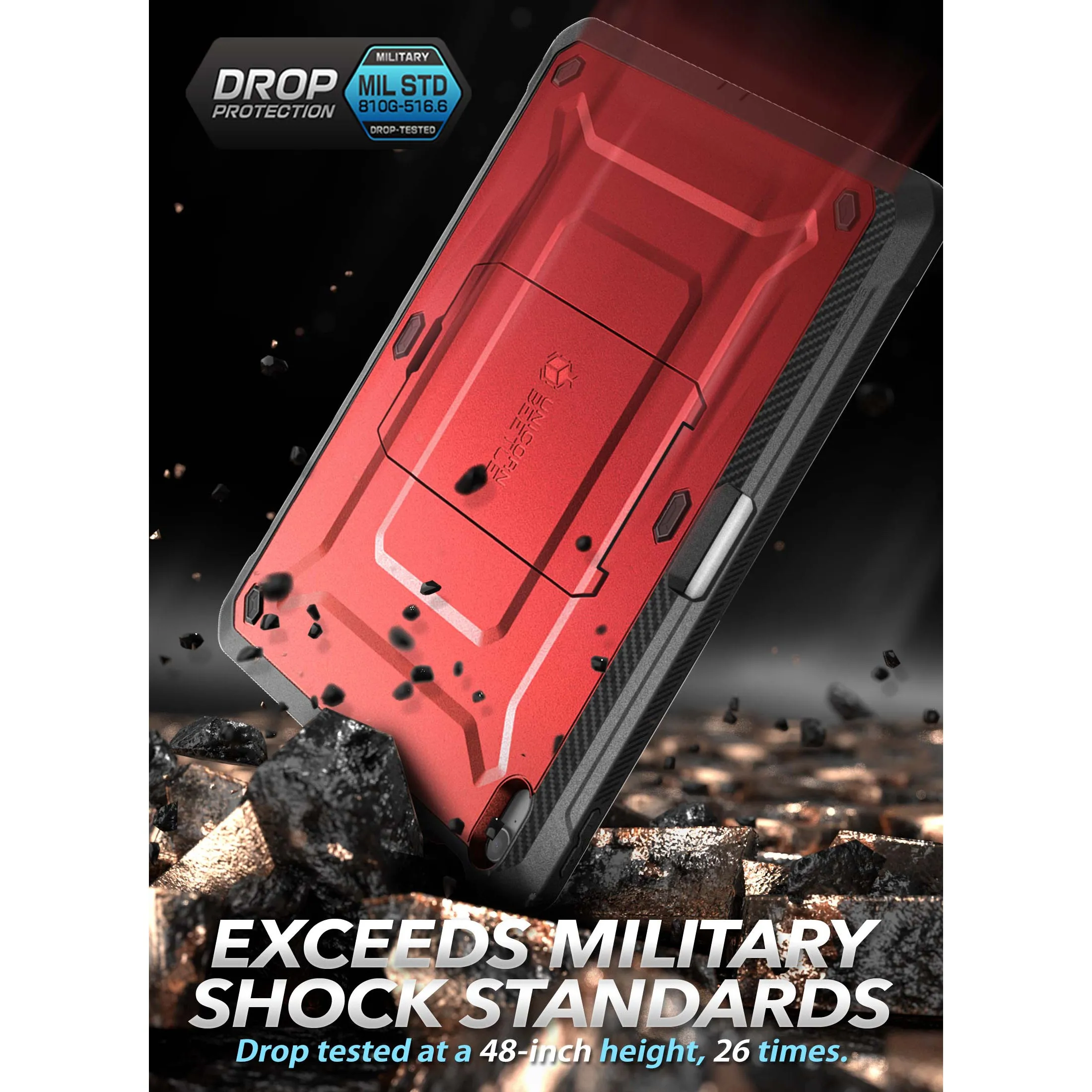Flash Sale iPad 10.9" 2022 Unicorn Beetle PRO Rugged Kickstand Case-Metallic Red  Almost Gone!