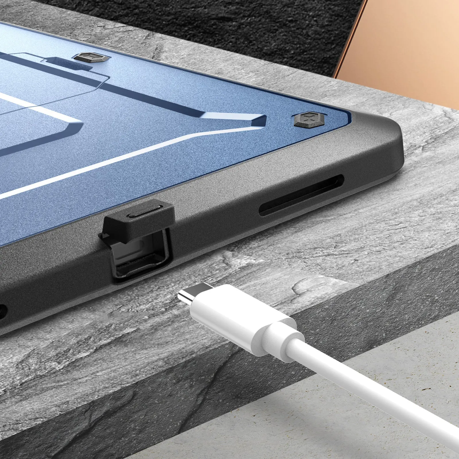 Flash Sale! iPad Pro 12.9 Inch (2021) Unicorn Beetle Pro Rugged Case-Metallic Blue  Last Few Pieces!
