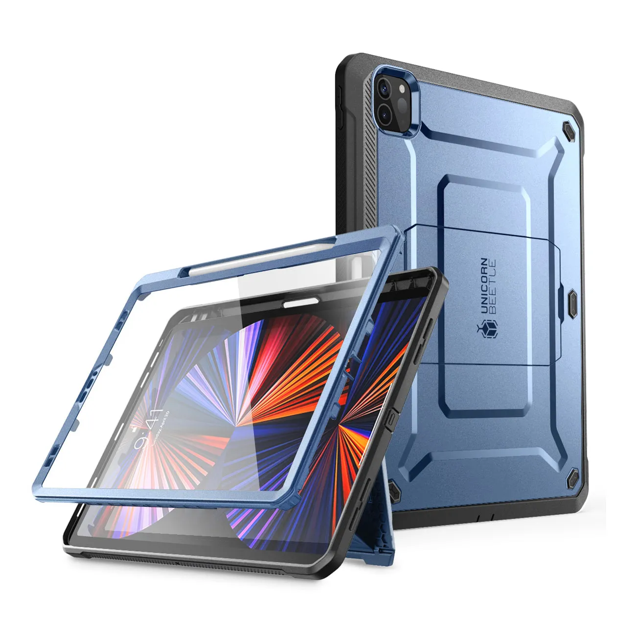 Flash Sale! iPad Pro 12.9 Inch (2021) Unicorn Beetle Pro Rugged Case-Metallic Blue  Last Few Pieces!