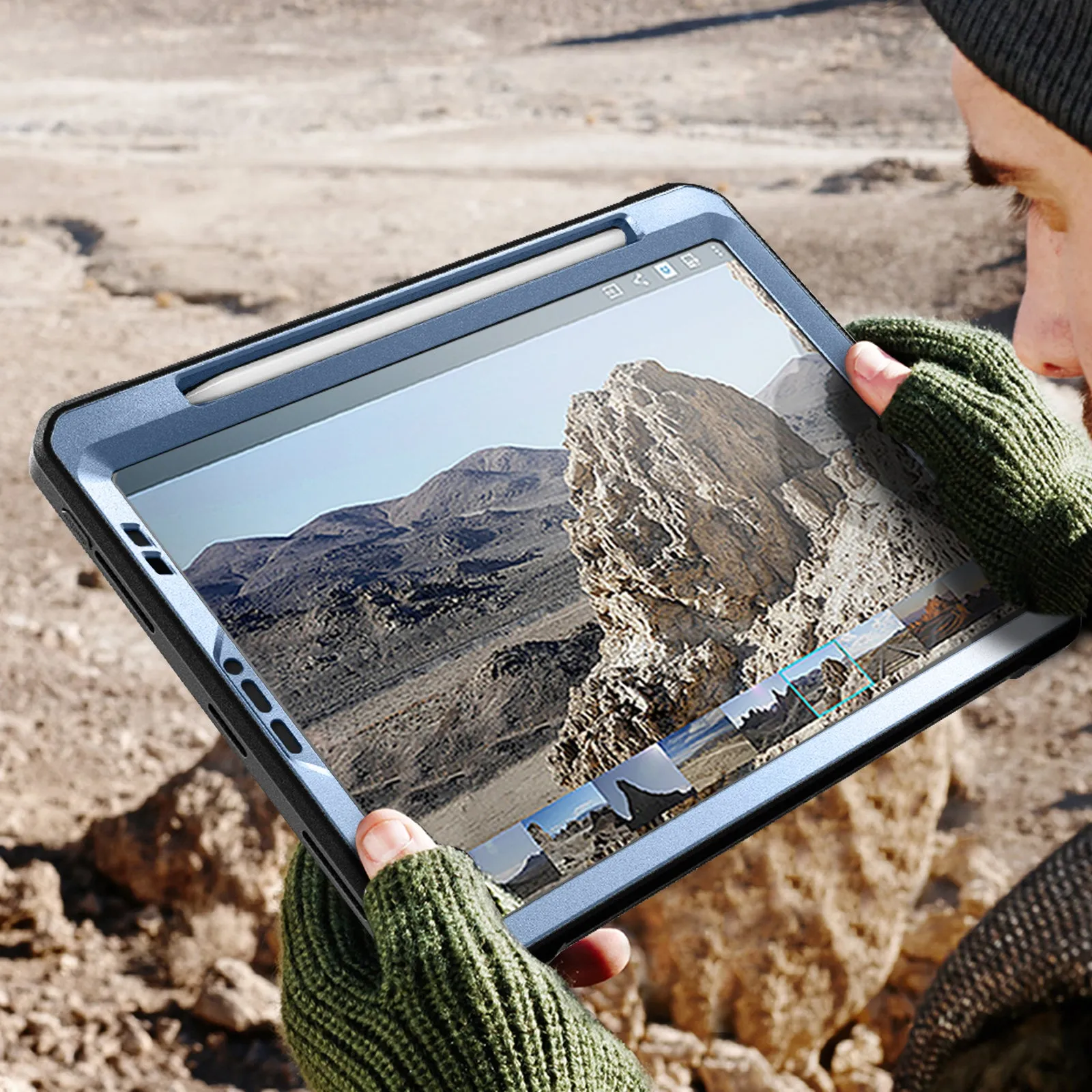 Flash Sale! iPad Pro 12.9 Inch (2021) Unicorn Beetle Pro Rugged Case-Metallic Blue  Last Few Pieces!