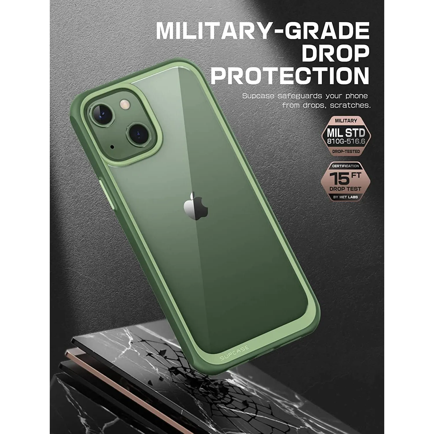 Flash Sale! iPhone 13 6.1 inch Unicorn Beetle Style Slim Clear Case-Green  Almost Gone!