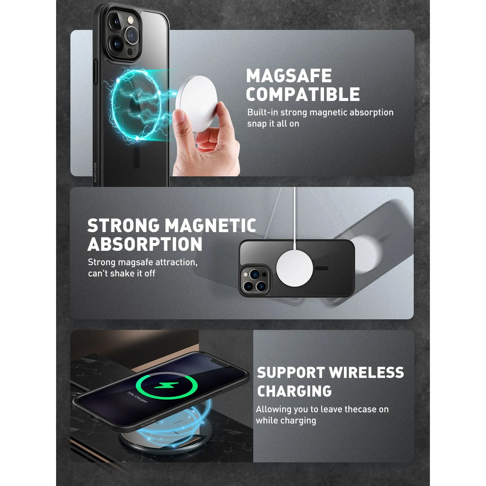 Flash Sale iPhone 13 Pro Max 6.7 inch Unicorn Beetle MAG Slim Clear MagSafe Case-Smoke  Last Few Pieces!